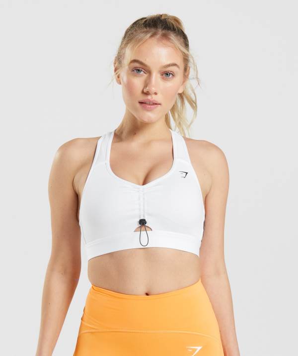 Damske Športové Podprsenky Gymshark Pulse Biele | QZ7490658